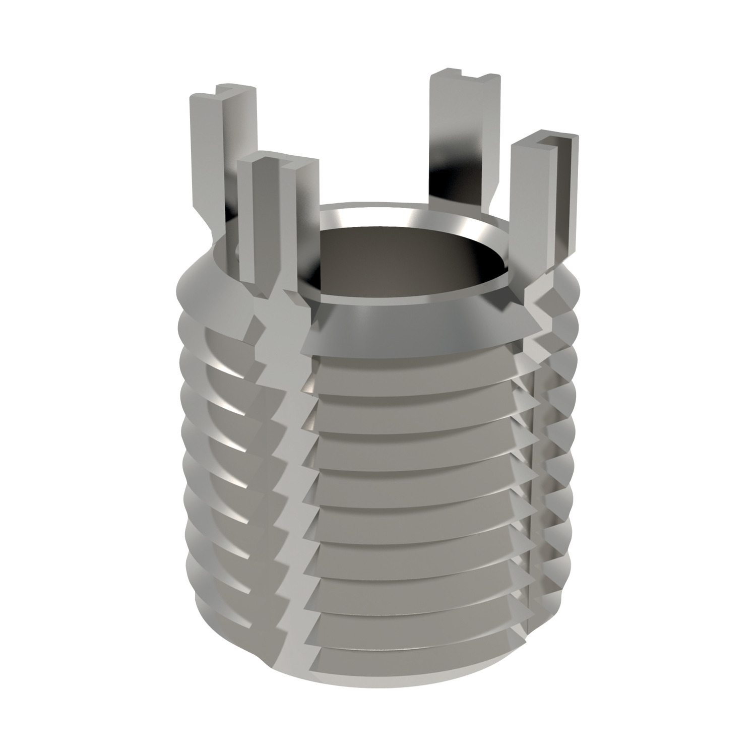 light grey coloured Heavy-Duty threaded insert - Metric - fine internal thread